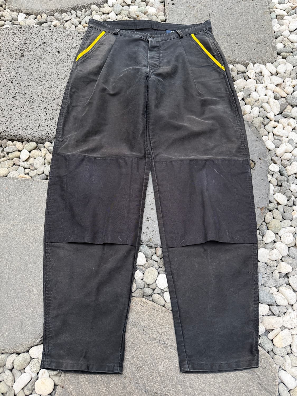 80s DOLMEN BLACK MOLESKIN 블랙몰스킨 프렌치워크팬츠 상품이미지1
