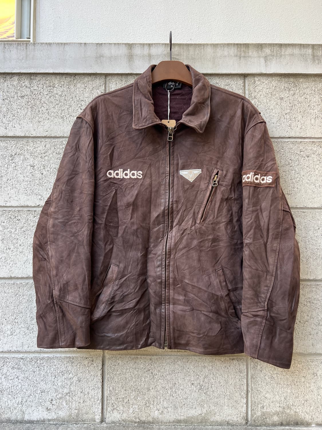 1980s ADIDAS LEATHER JACKET 80s아디다스가죽자켓 상품이미지1