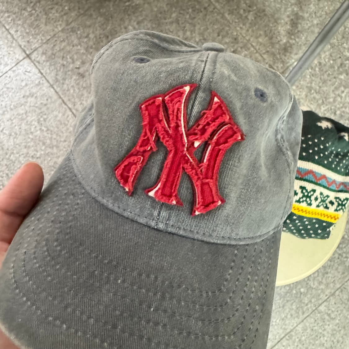 MLB 뉴욕양키스 빈티지 로고 볼캡 상품이미지5