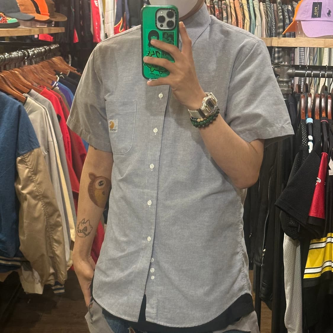 [HI] 칼하트 반팔셔츠 그레이 상품이미지3