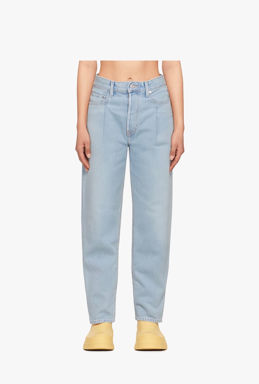 (정품/새상품) AGOLDE 에이골디 여성 연청 플리츠 웨이스트밴드 데님 상품이미지4