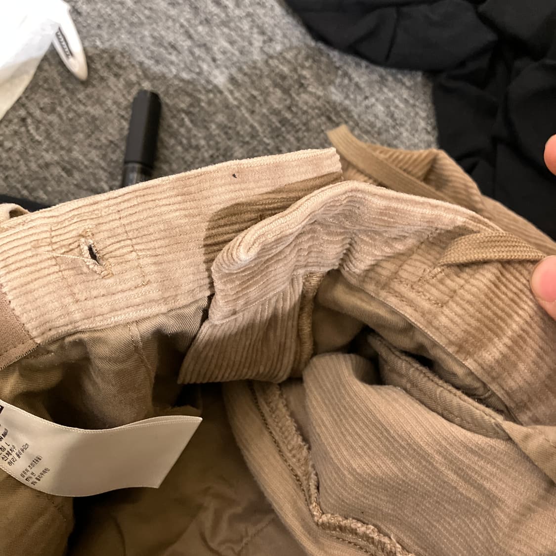 L-XL)유니클로 스판 허리밴딩 코듀로이 팬츠 면바지 상품이미지7