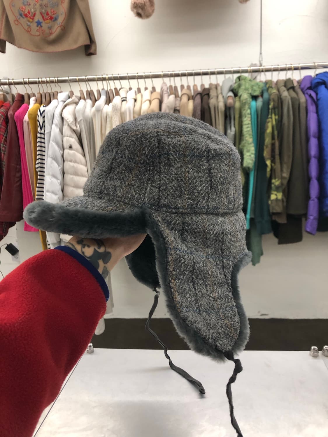 해리스 트위드 프랑스 생산 트루퍼햇 상품이미지6