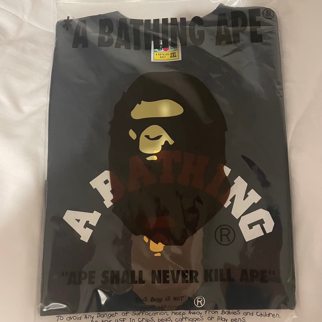 베이프 컬리지 롱슬리브 티셔츠 블랙 M L XL 2XL 상품이미지1