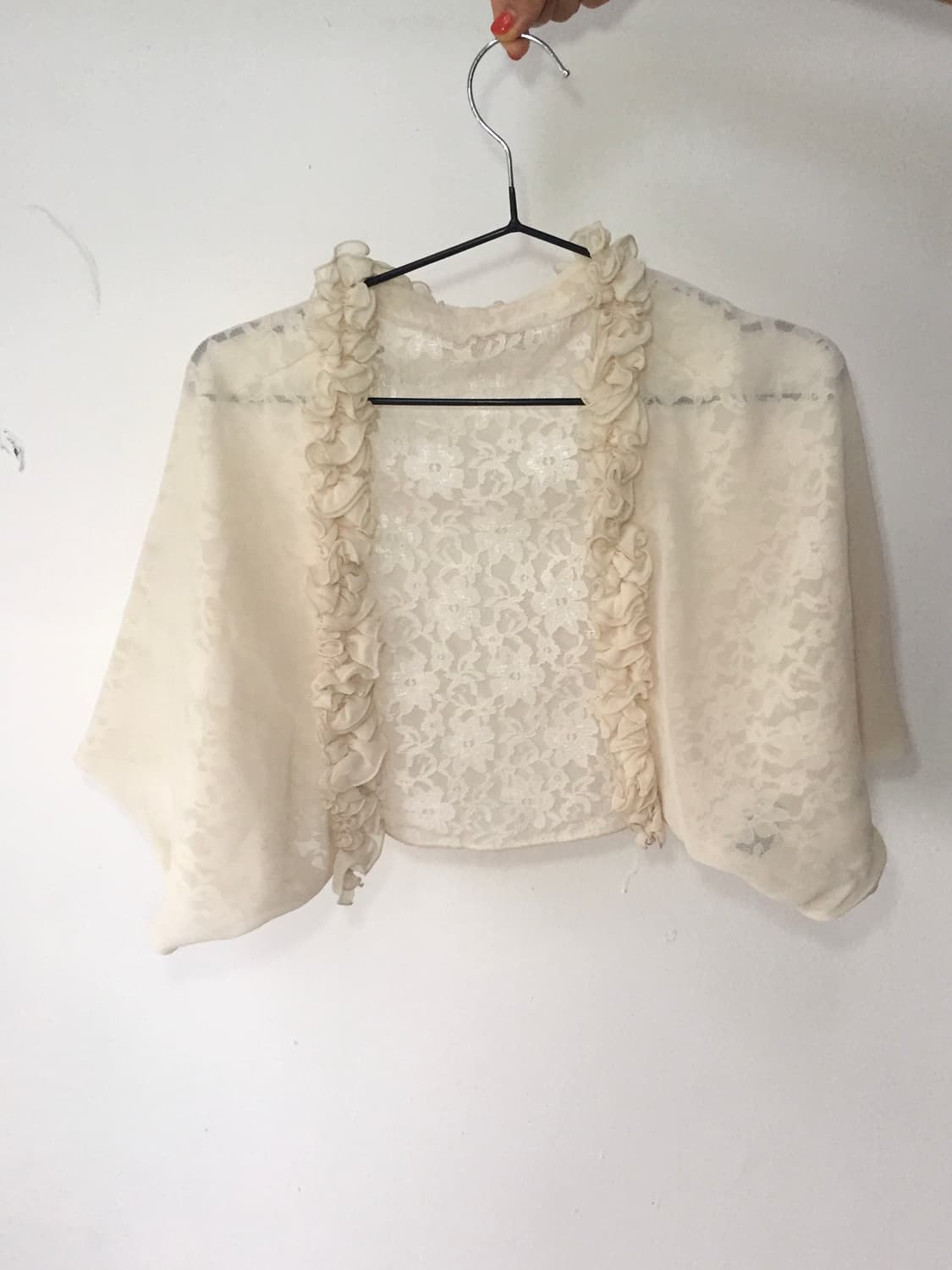 JPN Vintage 레이스 페어리 러플 볼레로 상품이미지1