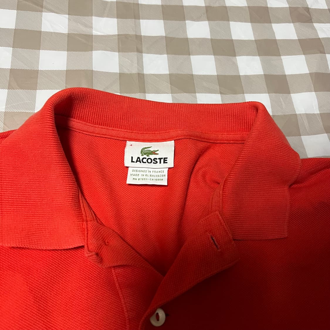 라코스테 반팔카라티 주황 4 피케 반팔티 셔츠 오렌지 주황 상품이미지2
