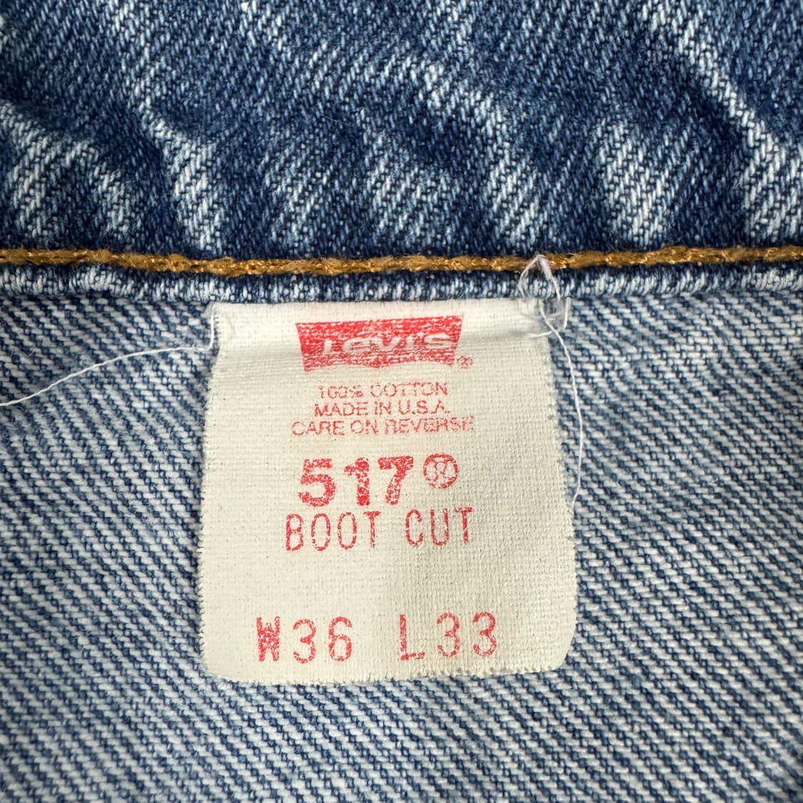 빈티지 90s 리바이스 517 부츠컷 데님 팬츠 USA 상품이미지9