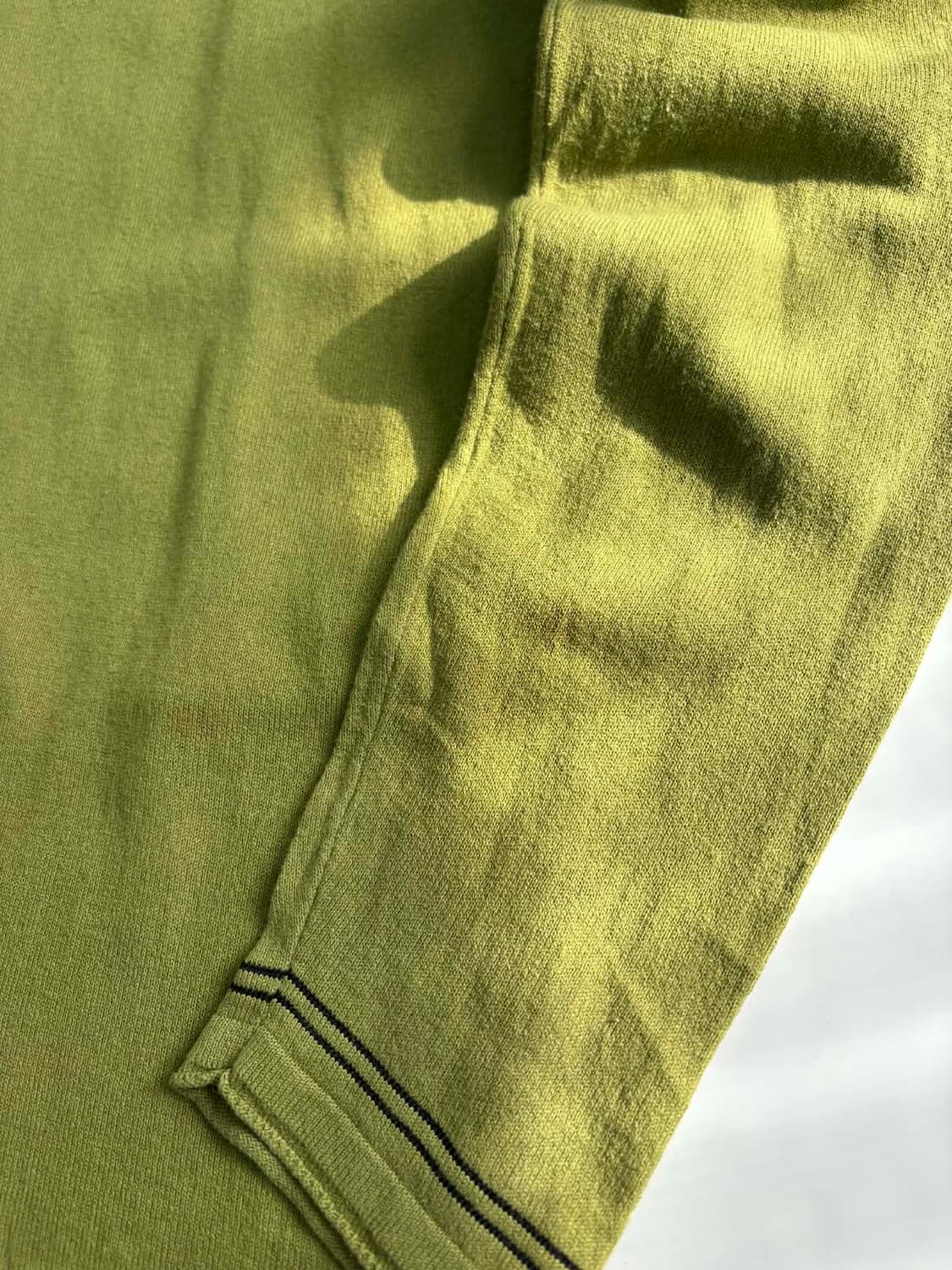 [XL] 스톤아일랜드 올리브그린 코튼 니트 슬리브 상품이미지8