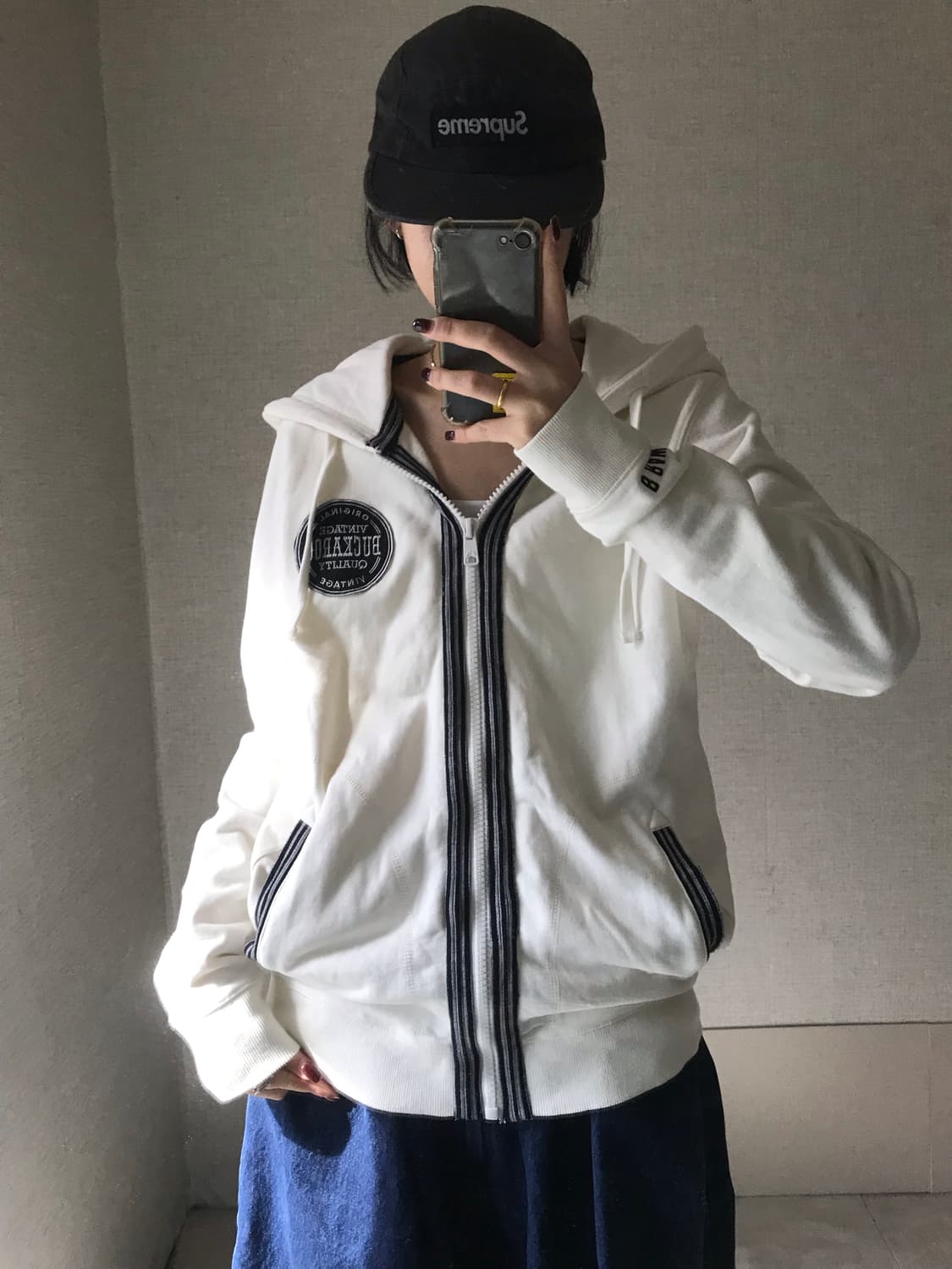 버카루 아이보리 후드집업 상품이미지5