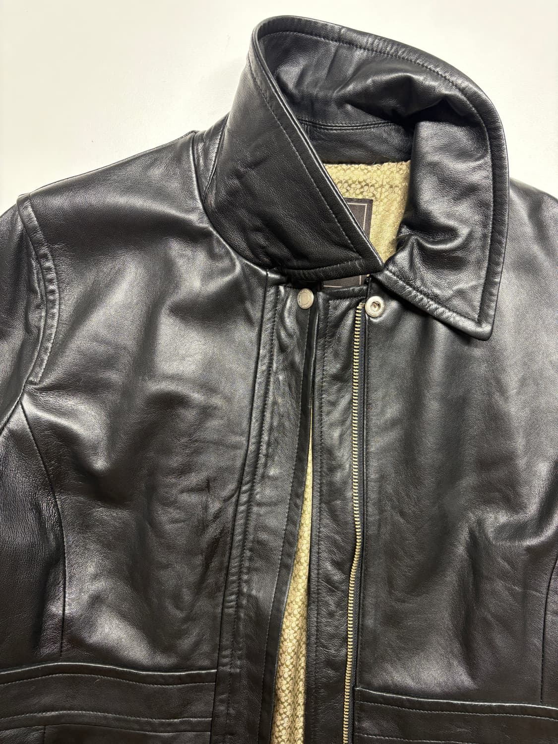 00's 코치 위켄드 레더 자켓 상품이미지5