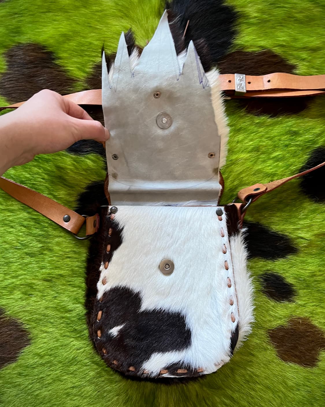 Western Motorcycle Calf-Skin Saddle Bag 상품이미지7