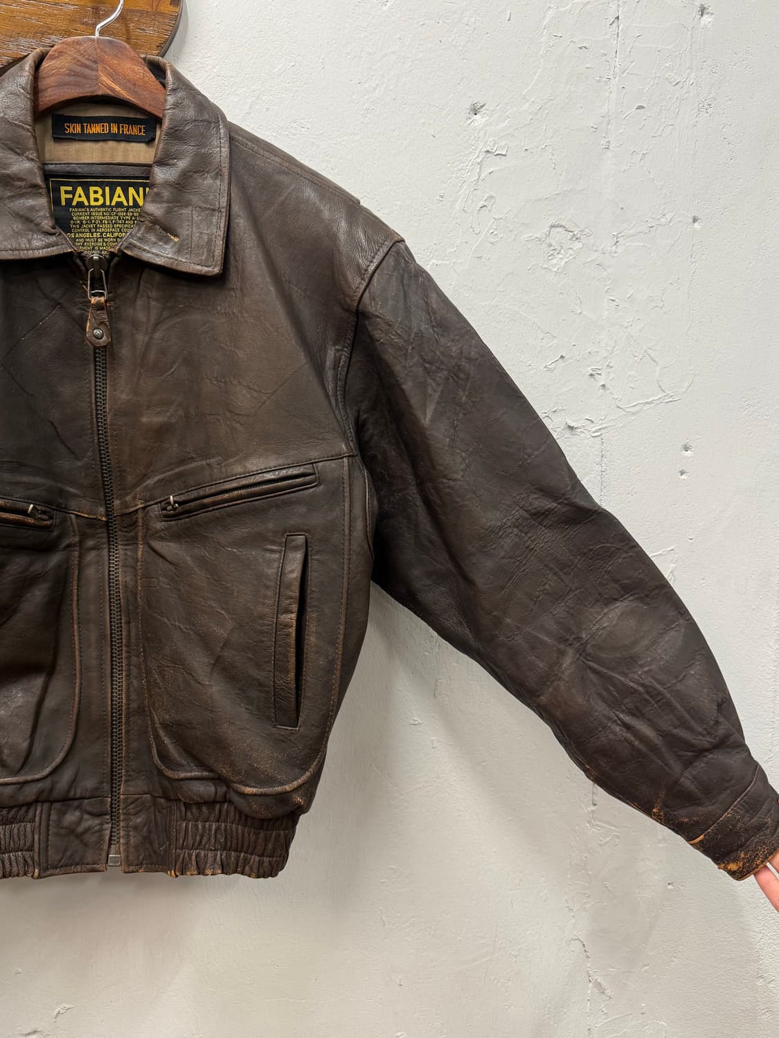 Fabiani Leather Flight A-2 Jacket 상품이미지4