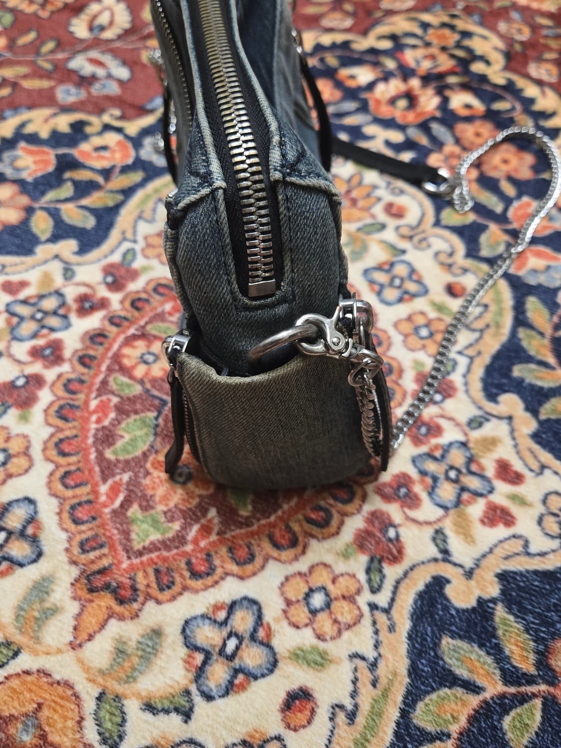 디젤 DIESEL 패치워크 데님 미니 숄더백 상품이미지3