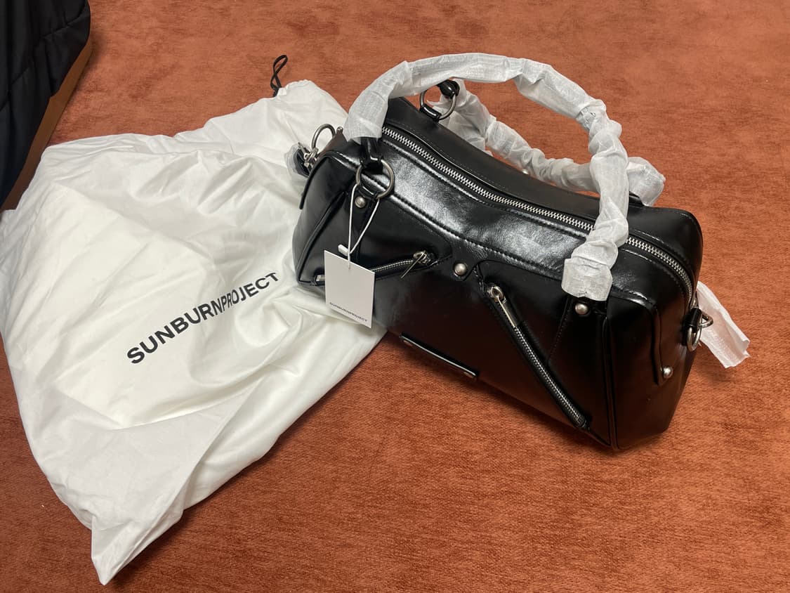 (새상품)FAUX LEATHER M.O.S BAG, BLACK 상품이미지3