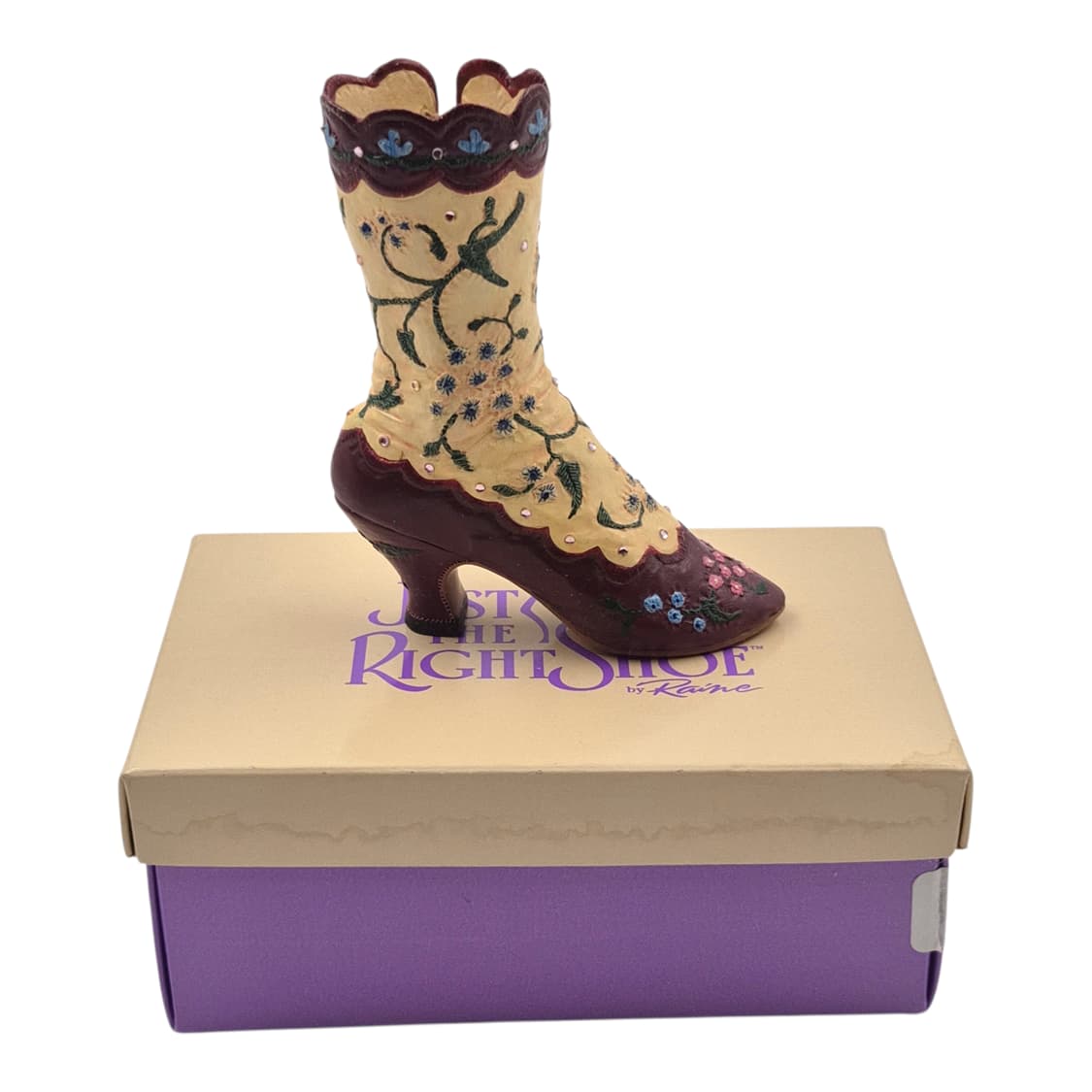 98s 미국 핸드 플로랄 웨스턴 부츠 오브제 상품이미지2