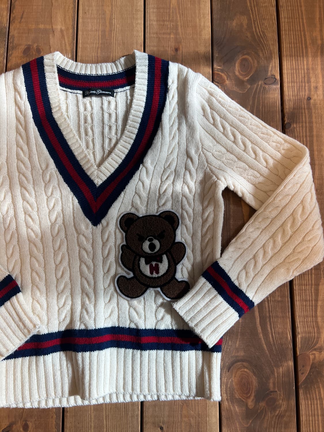 히스테릭 글래머 퍽베어 꽈배기 니트 상품이미지6