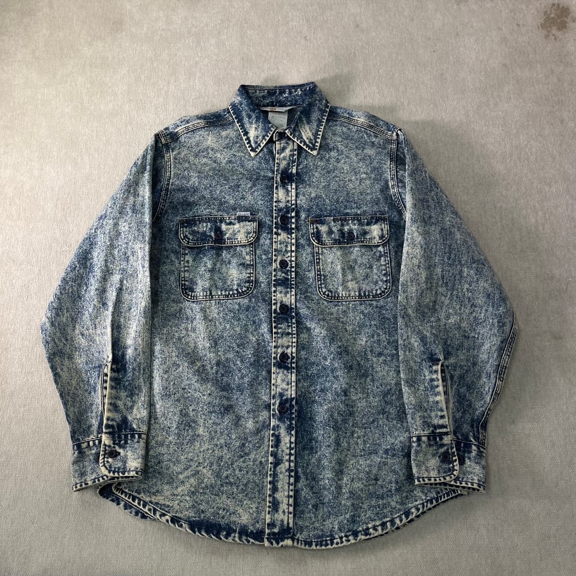 100 칼하트 애시드 데님 워싱 셔츠 자켓 상품이미지1