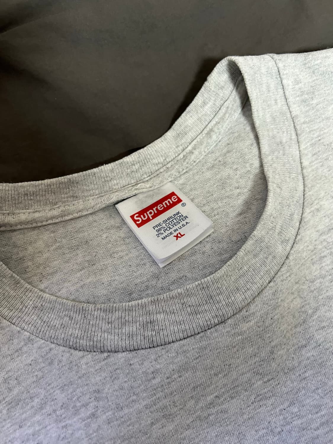 (XL 기장수선) 슈프림 카모 박스로고 그레이 반팔티 상품이미지3