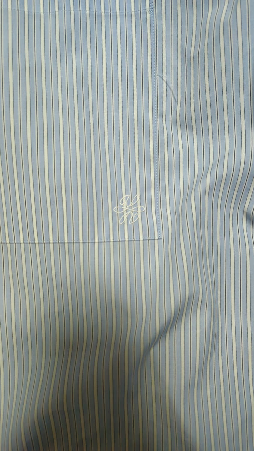 유스 블루 스트라이프 셔츠 L 상품이미지3