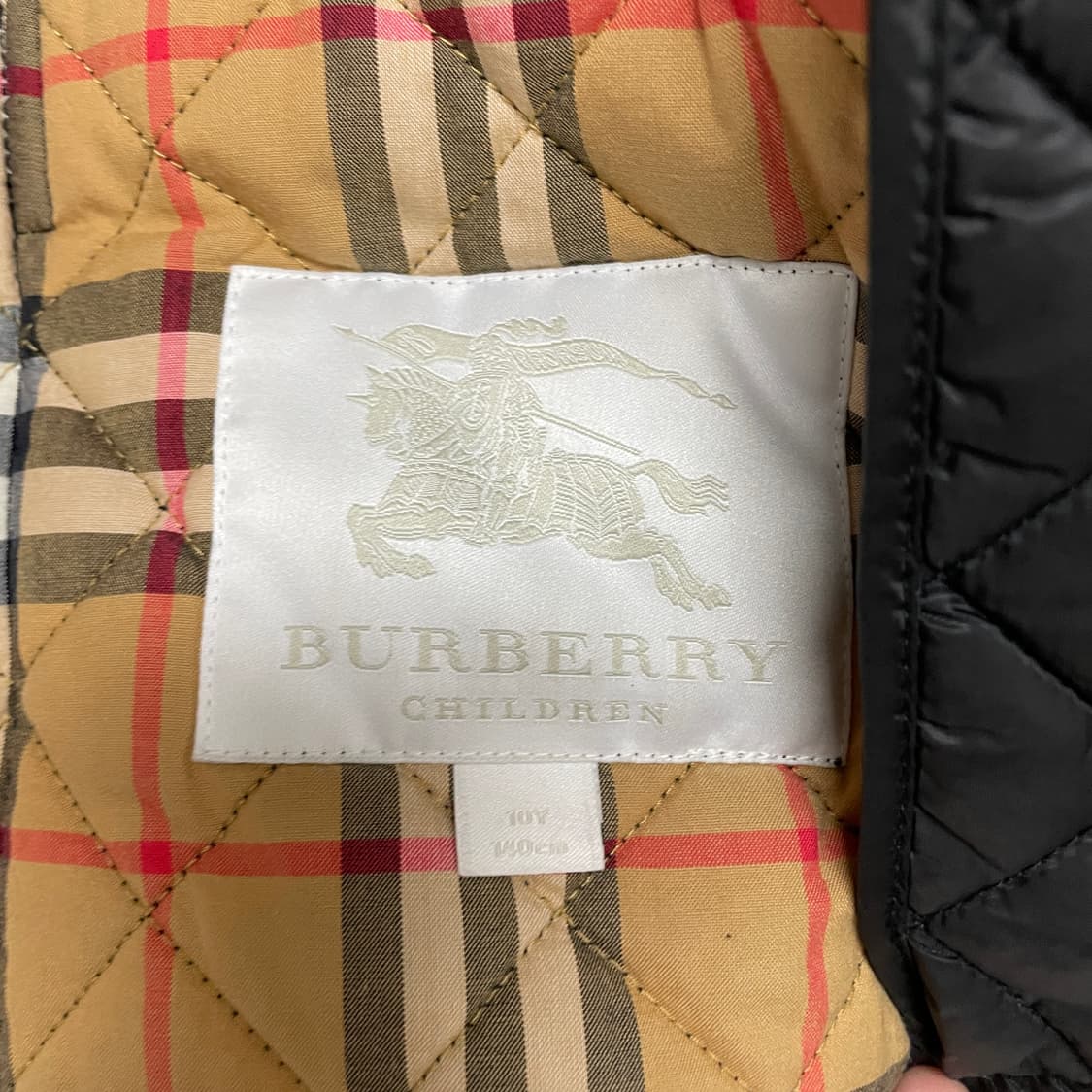 버버리 퀄팅 자켓 블랙 10Y(W) 상품이미지6