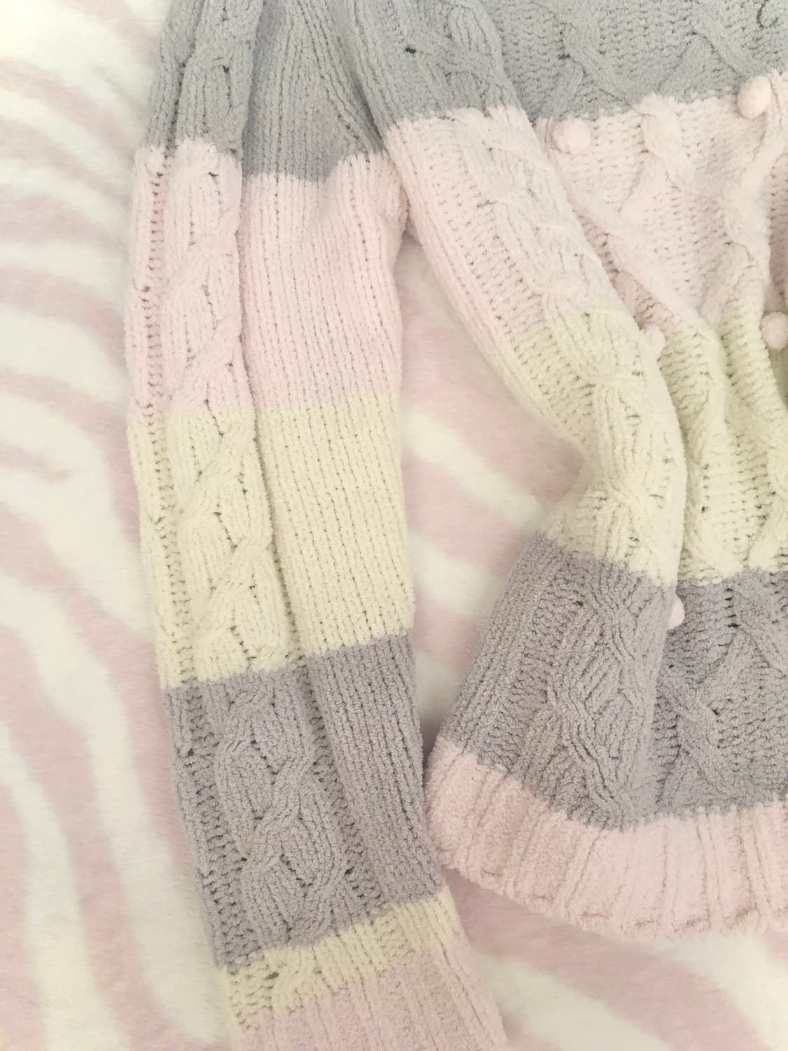 메조피아노 마카롱 마시멜로 폼폼이 니트 조지후쿠 히메갸루 상품이미지2