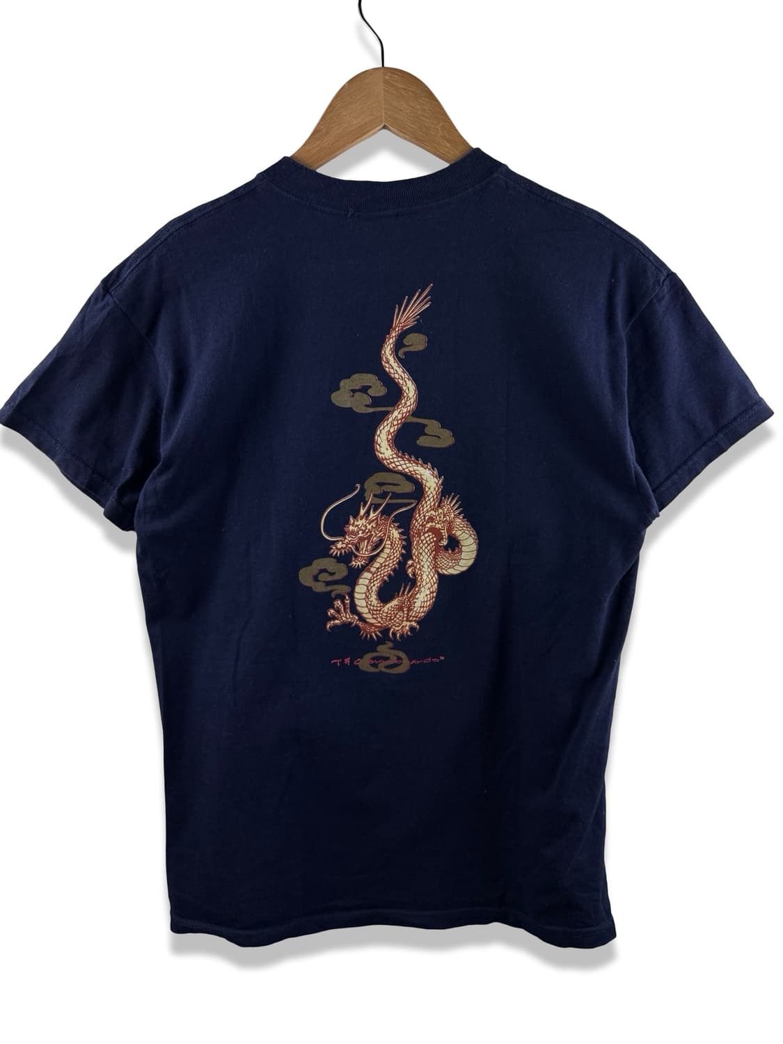 90S 타운앤컨트리 미국생산 오리엔탈 용 프린팅 티셔츠2683 상품이미지1