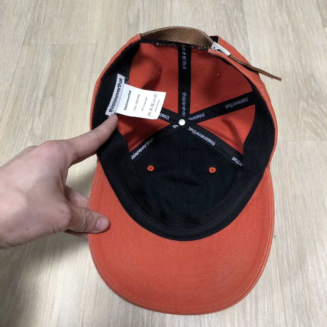 (OS) 디스이즈네버댓 15 FW 스컬패치 BCGC 캡 오렌지 상품이미지9