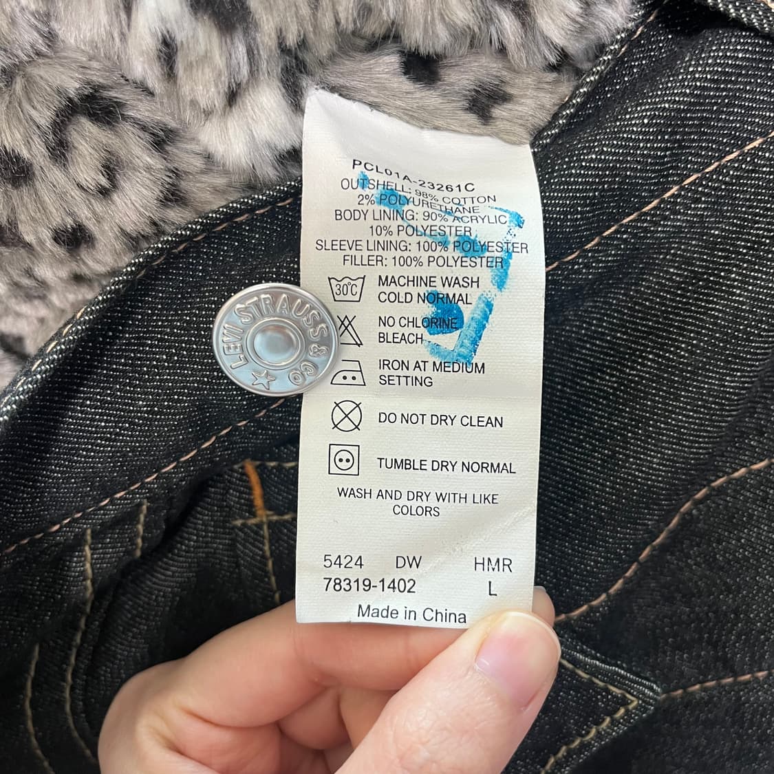 리바이스 레오파드 양털 데님 트러커 자켓 레드탭 상품이미지4