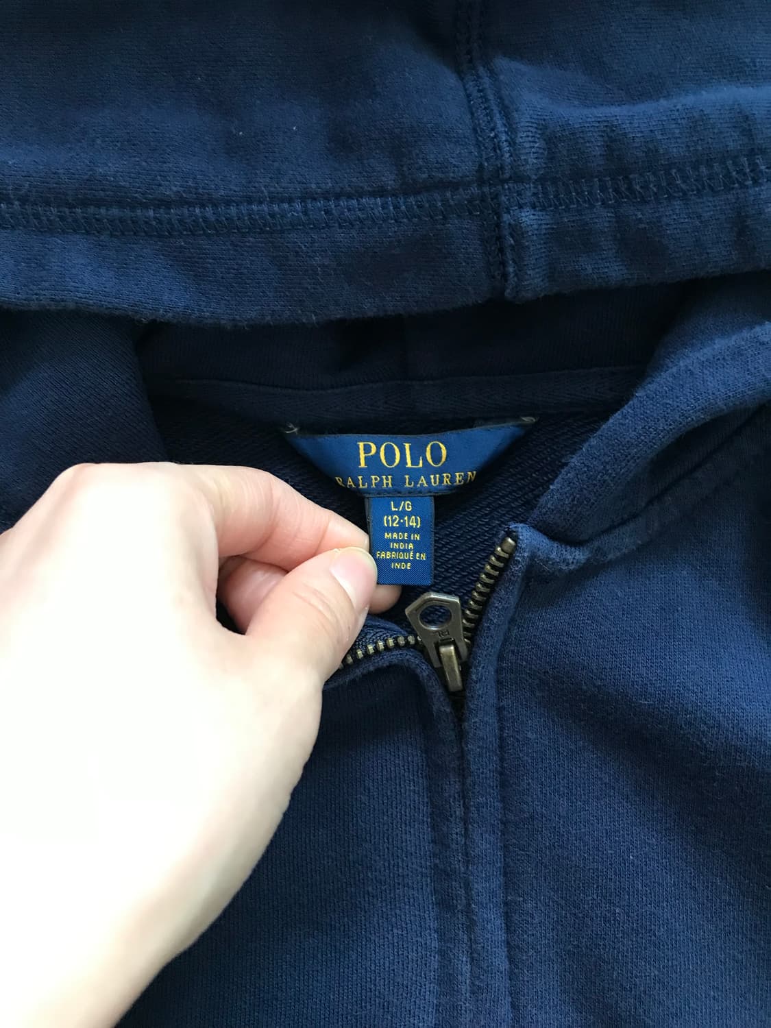 폴로 랄프로렌 포니로고 딱붙핏 네이비 후드집업 상품이미지6