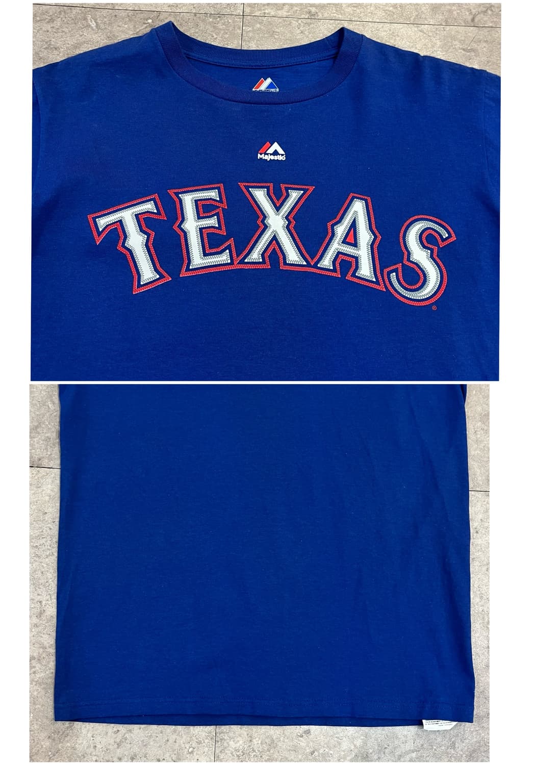 마제스틱 엠엘비 텍사스 추신수 반팔티 블루 S #csz4074  상품이미지5
