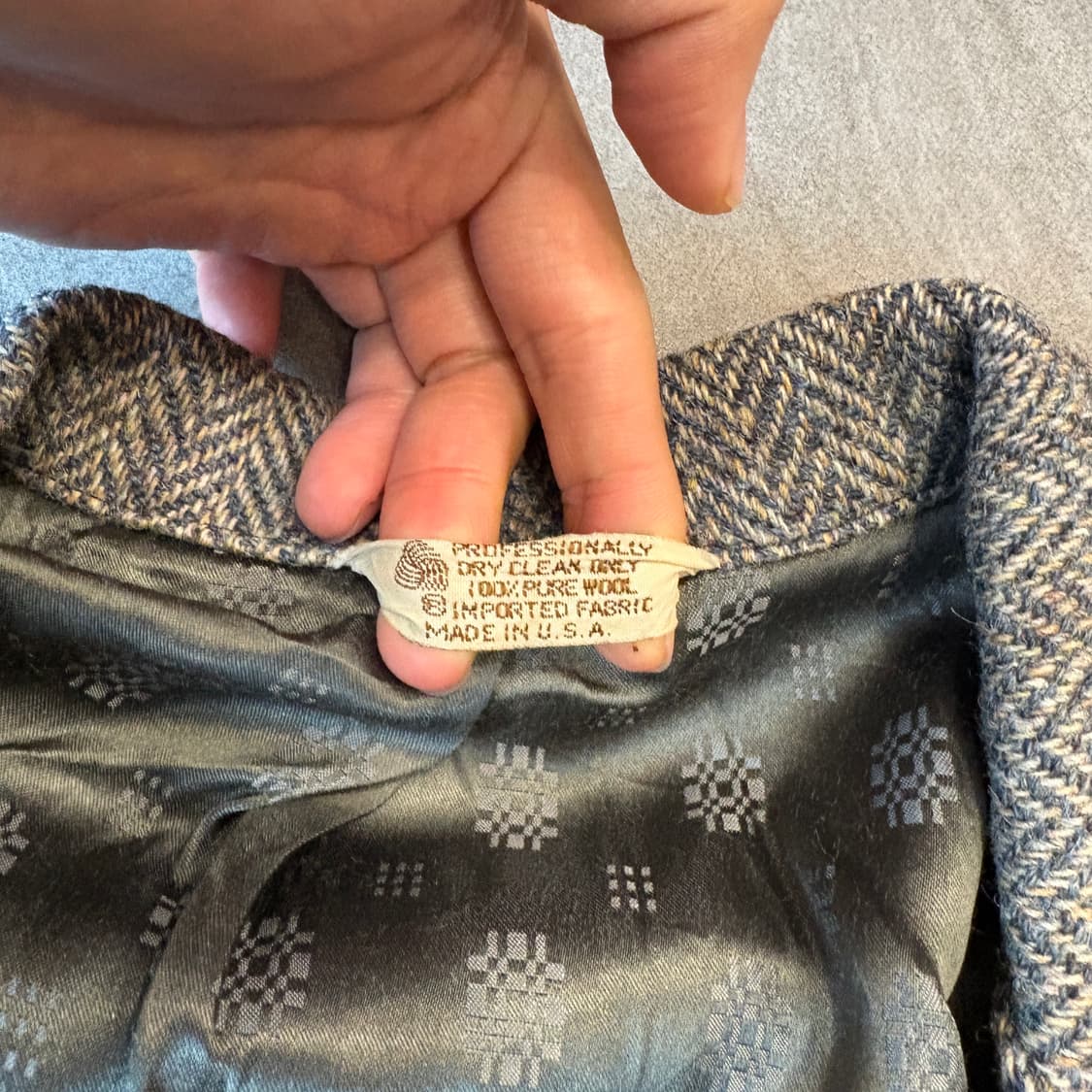 90s 90년대 미국 생산 해리스트위드 울 자켓 상품이미지5