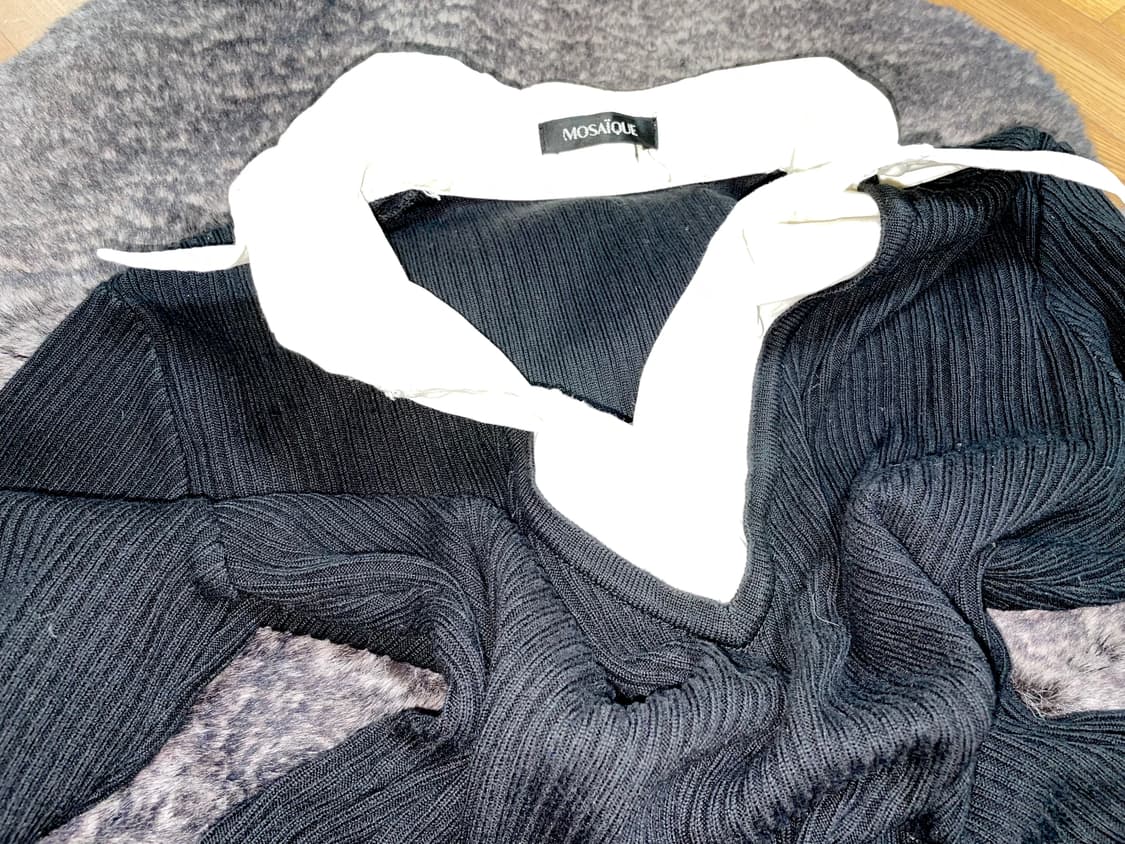 Pijomul vintage layered collar knit 상품이미지2