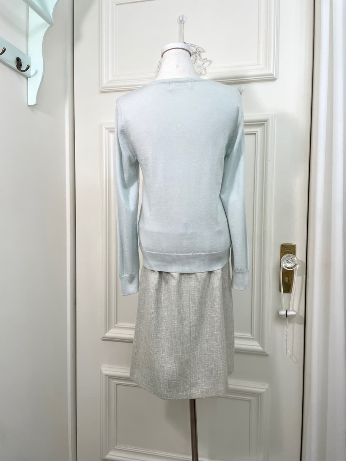 mint cubic button soft basic cardigan 상품이미지4