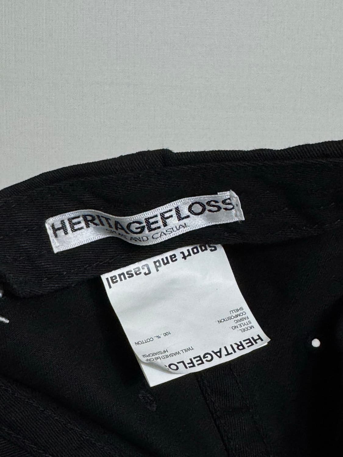 헤리티지플로스 워시드 트윌캡 블랙 상품이미지4