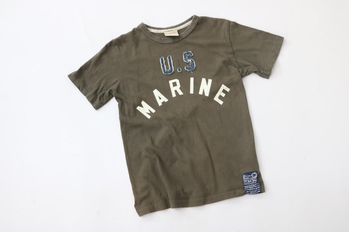 트래프트 스탠다드 빈티지 U.S MARINE 데님 패치 반팔 티셔츠 (M 상품이미지2