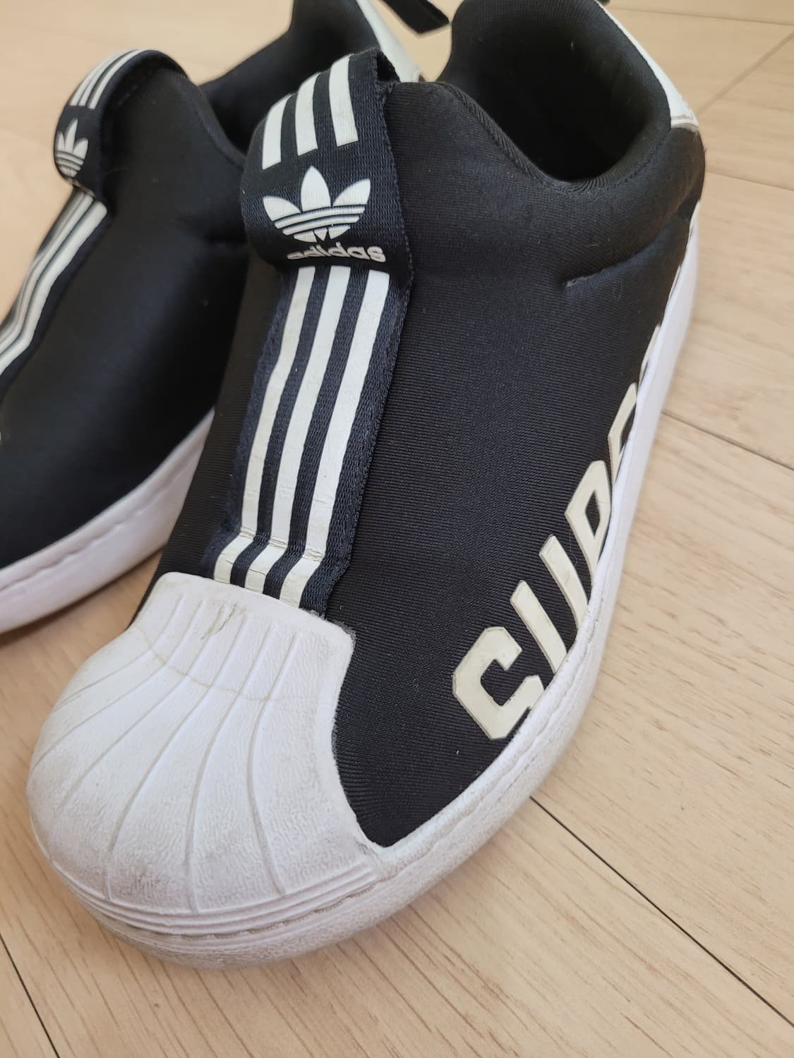 아디다스 Adidas 슈퍼스타 키즈 슬립온 200 블랙 상품이미지5