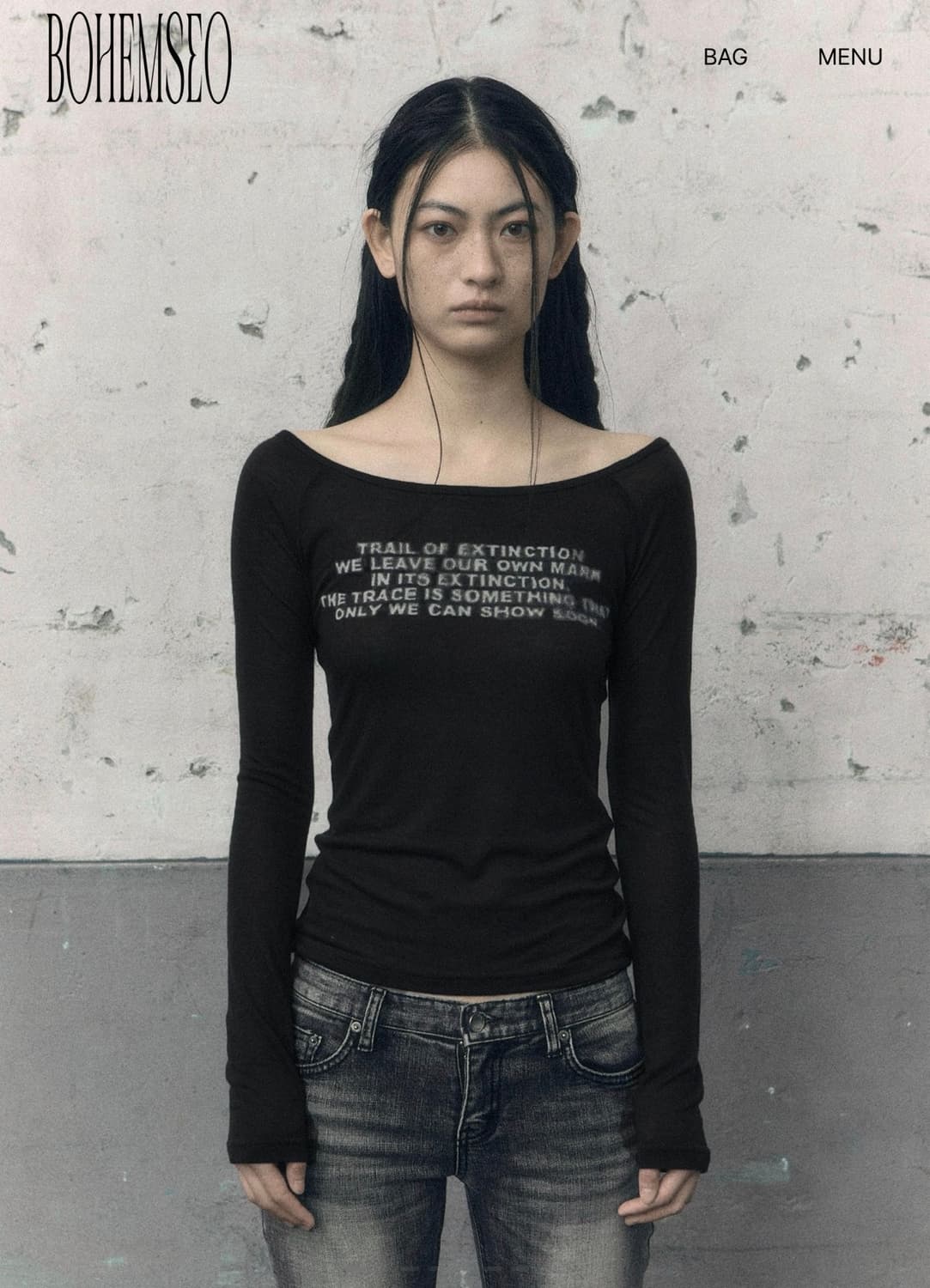 보헤미안서울 프린티드 슬리브 / 블랙 상품이미지3