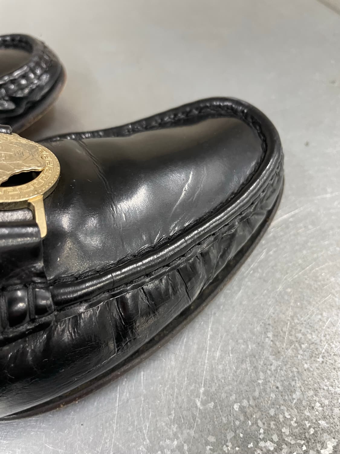 베르사체 메두사 레더 로퍼 EU37 상품이미지7