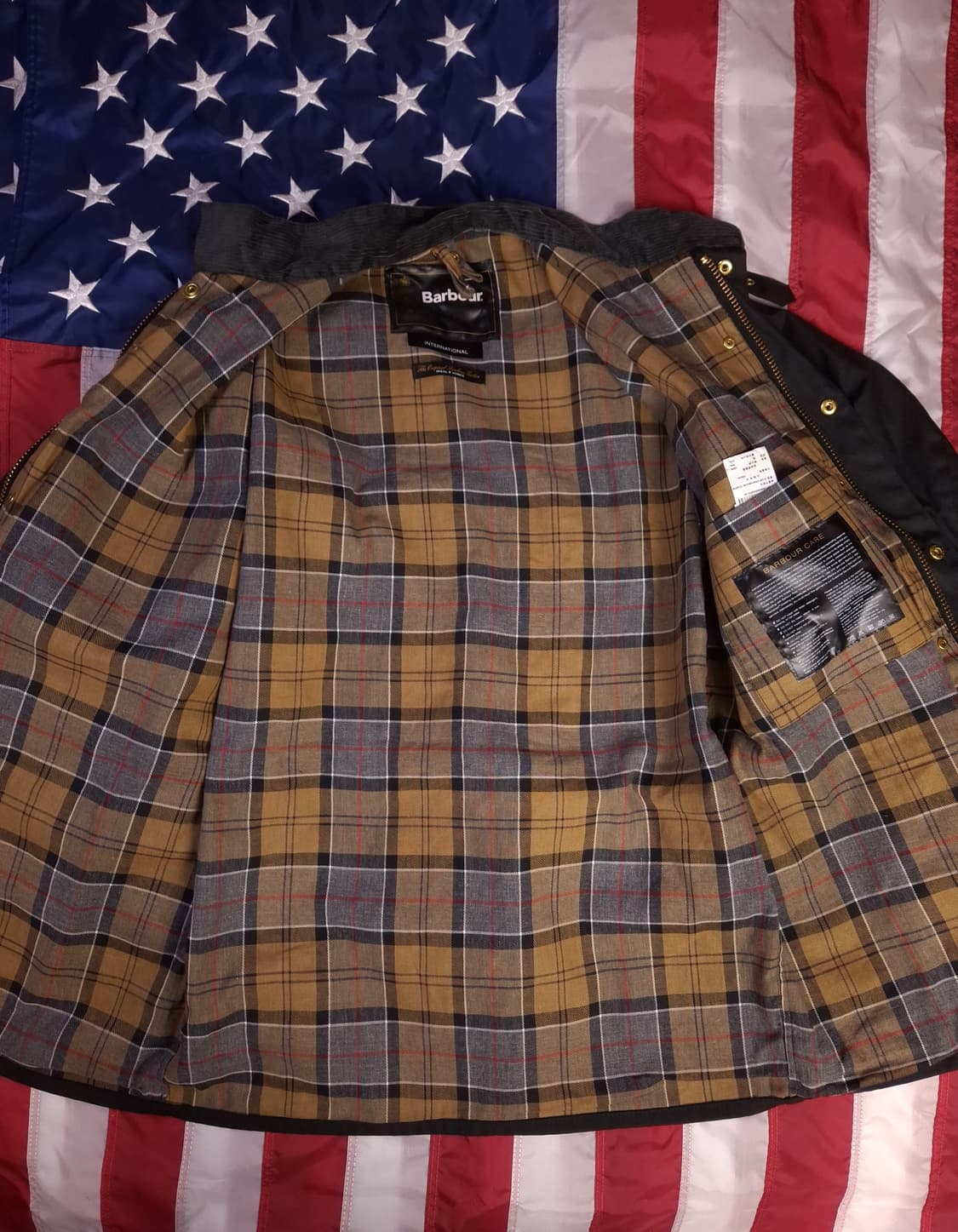 새제품 오리지날 Barbour 바버 블랙 인터내셔널 A7 왁스 자켓 상품이미지10