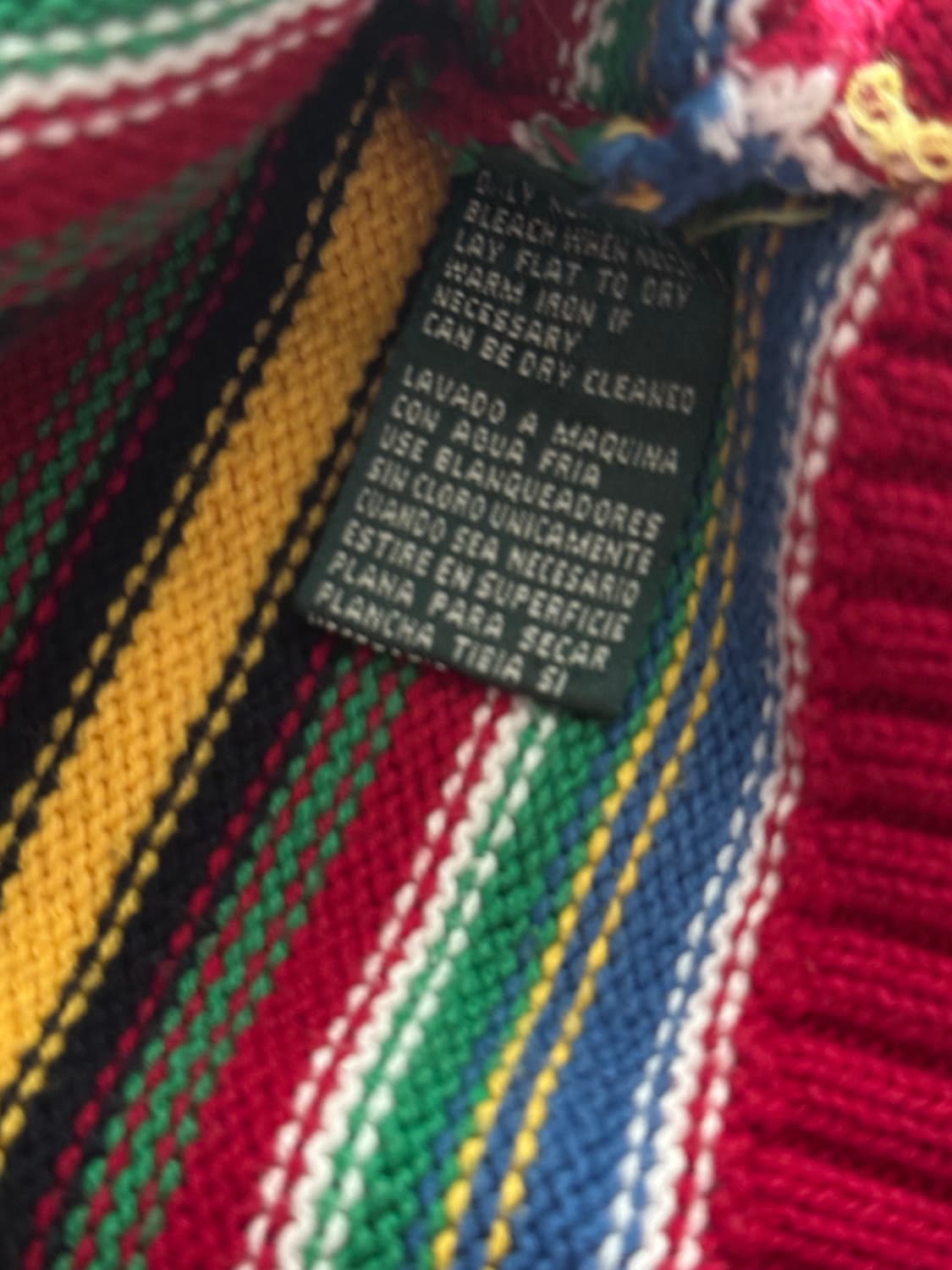 LAUREN 랄프로렌 하프집 스트라이프 니트 M 상품이미지4