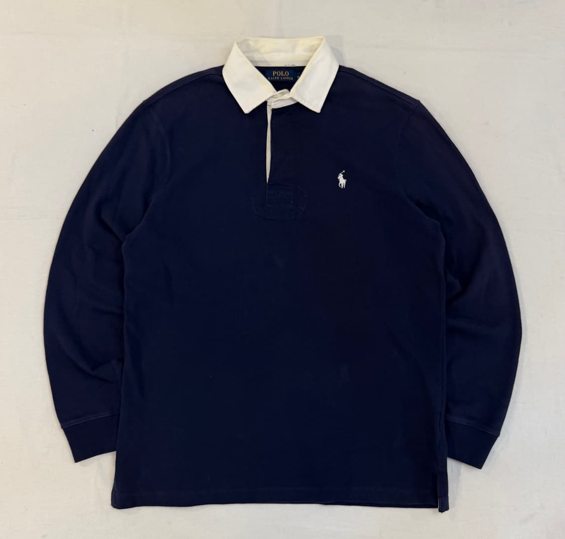 폴로 랄프로렌 럭비티 롱슬리브 카라티 네이비 상품이미지1
