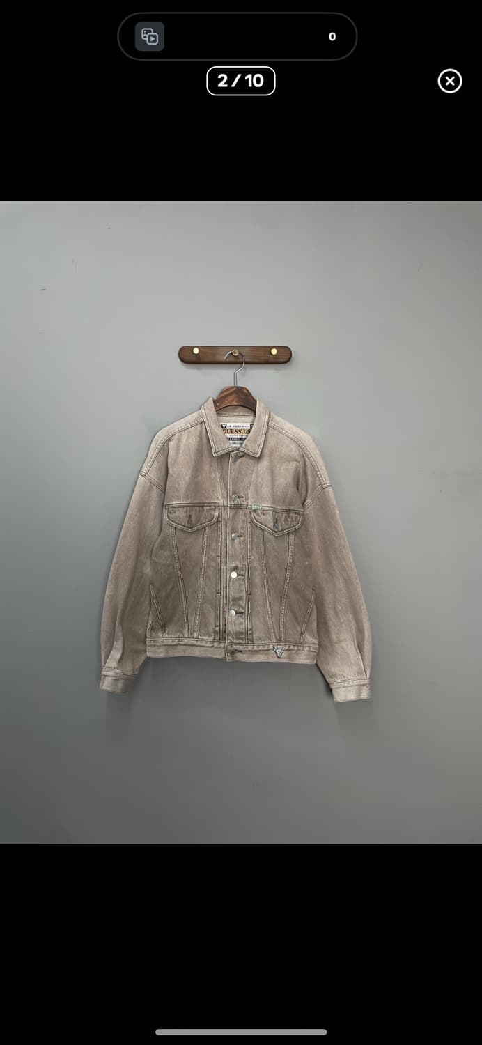 게스USA 워싱 데님 트러커 자켓 A3438 상품이미지2