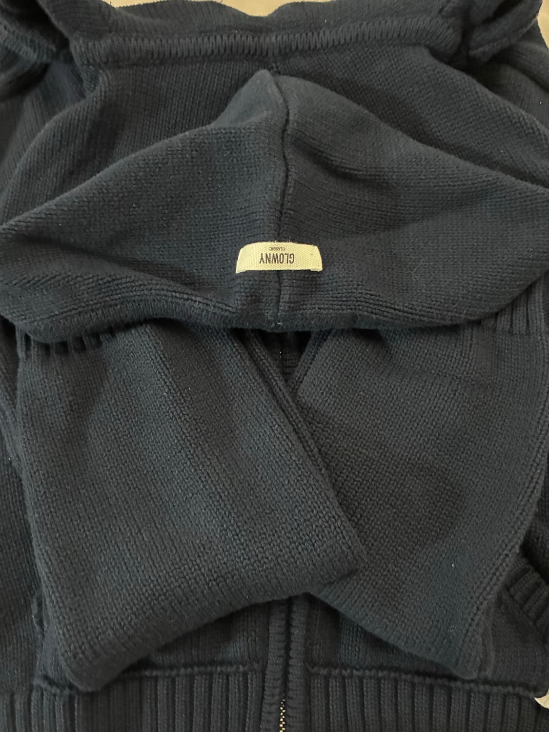 G CLASSIC KNIT ZIP UP (NAVY) 상품이미지4