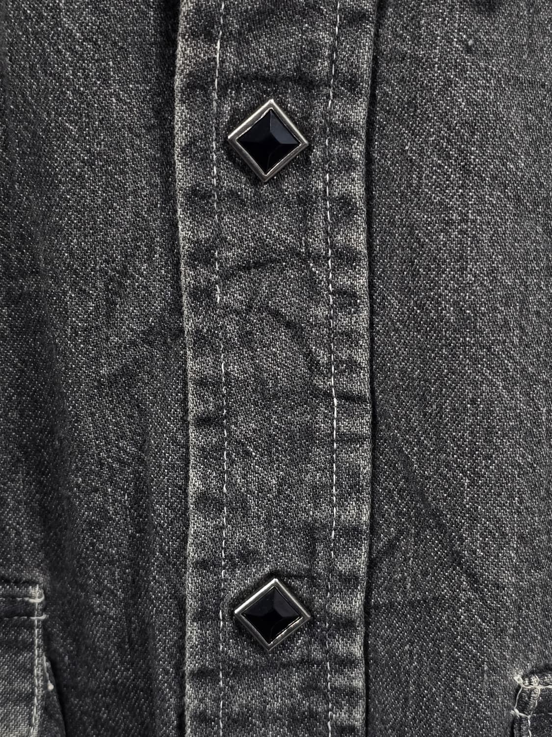 빔즈 웨스턴 스타일 데님 셔츠 블랙 L사이즈 상품이미지5