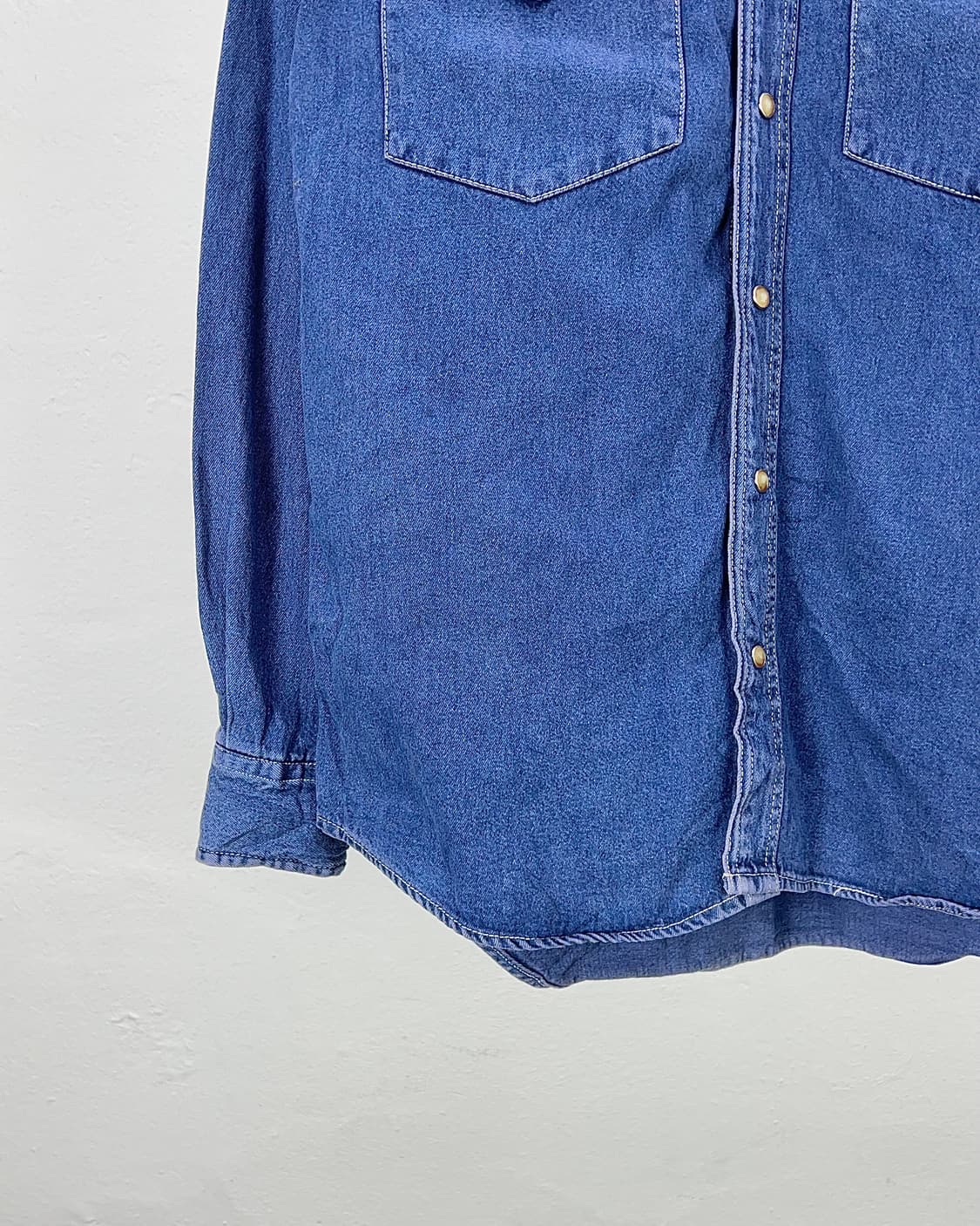 갭 웨스턴 데님 투 포켓 스냅 버튼 셔츠 상품이미지4