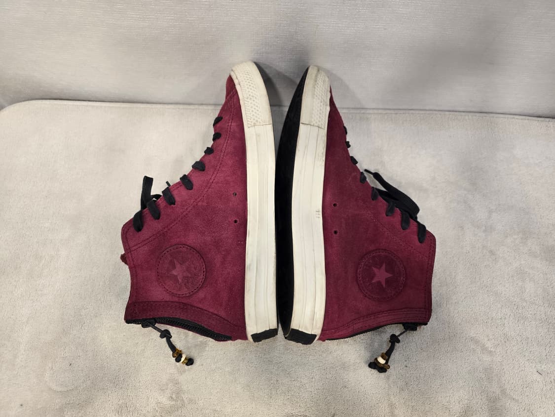 컨버스 백지퍼 하이탑 스웨이드 버건디 260 상품이미지5