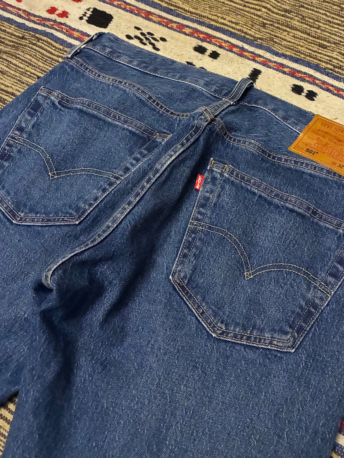 (32)Levis 리바이스 501 프리미엄 빅E 워싱 중청 데님 상품이미지7