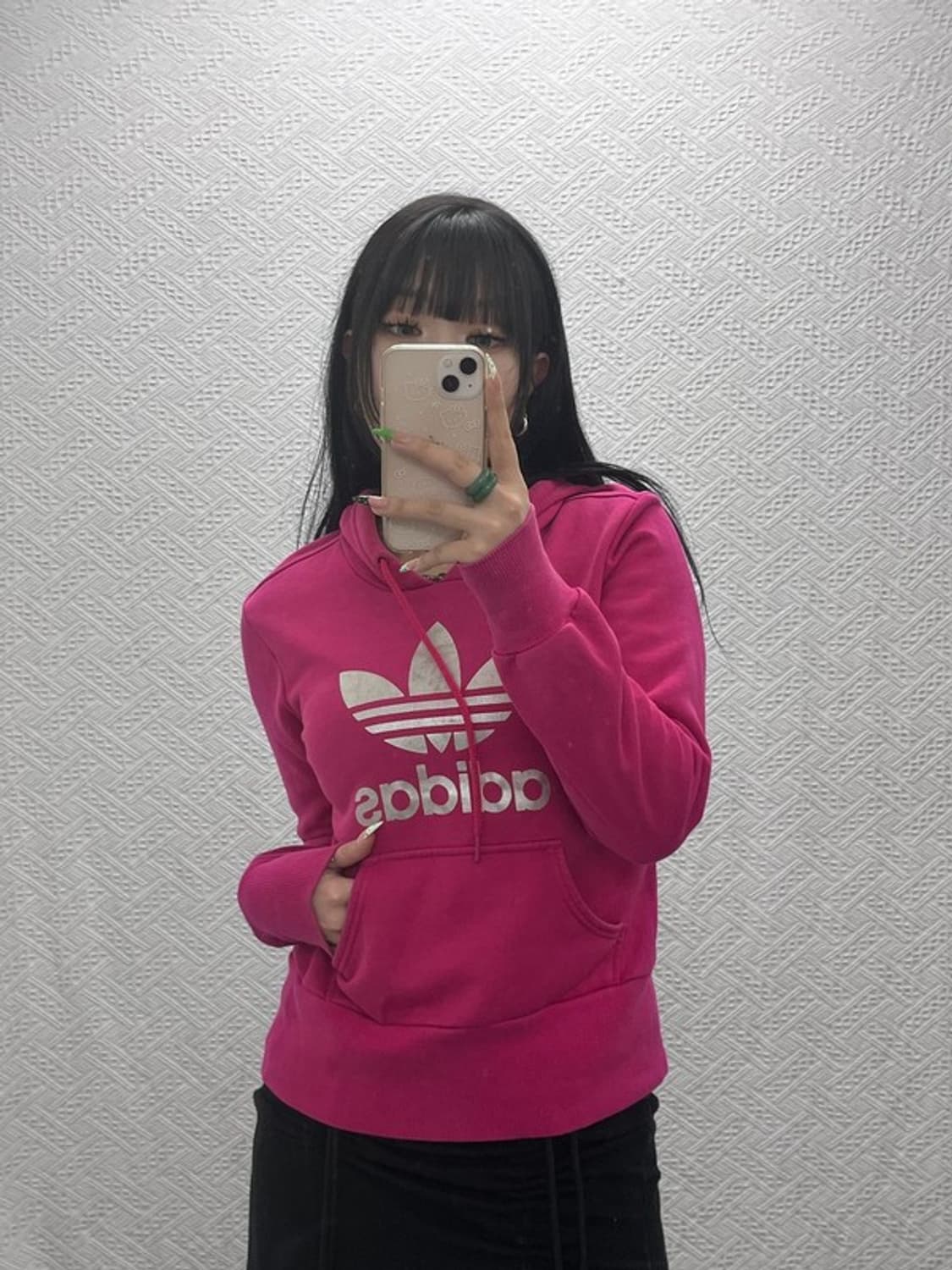 아디다스 Y2K 00's 대장급 핫핑크 후드티 95 C09181 상품이미지1