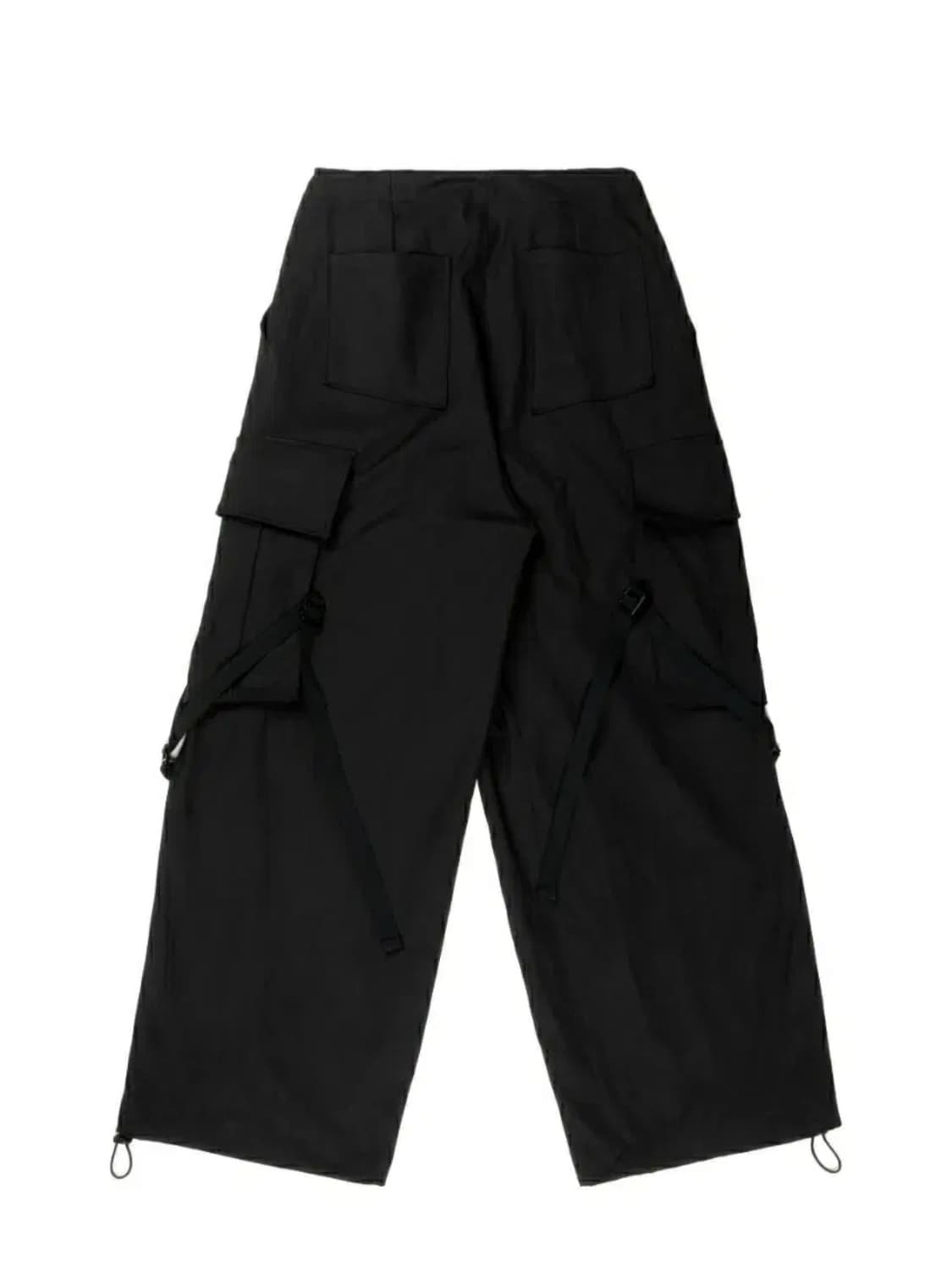 우화 STRAP WIDE CARGO PT카고 팬츠 바지 블랙 상품이미지4