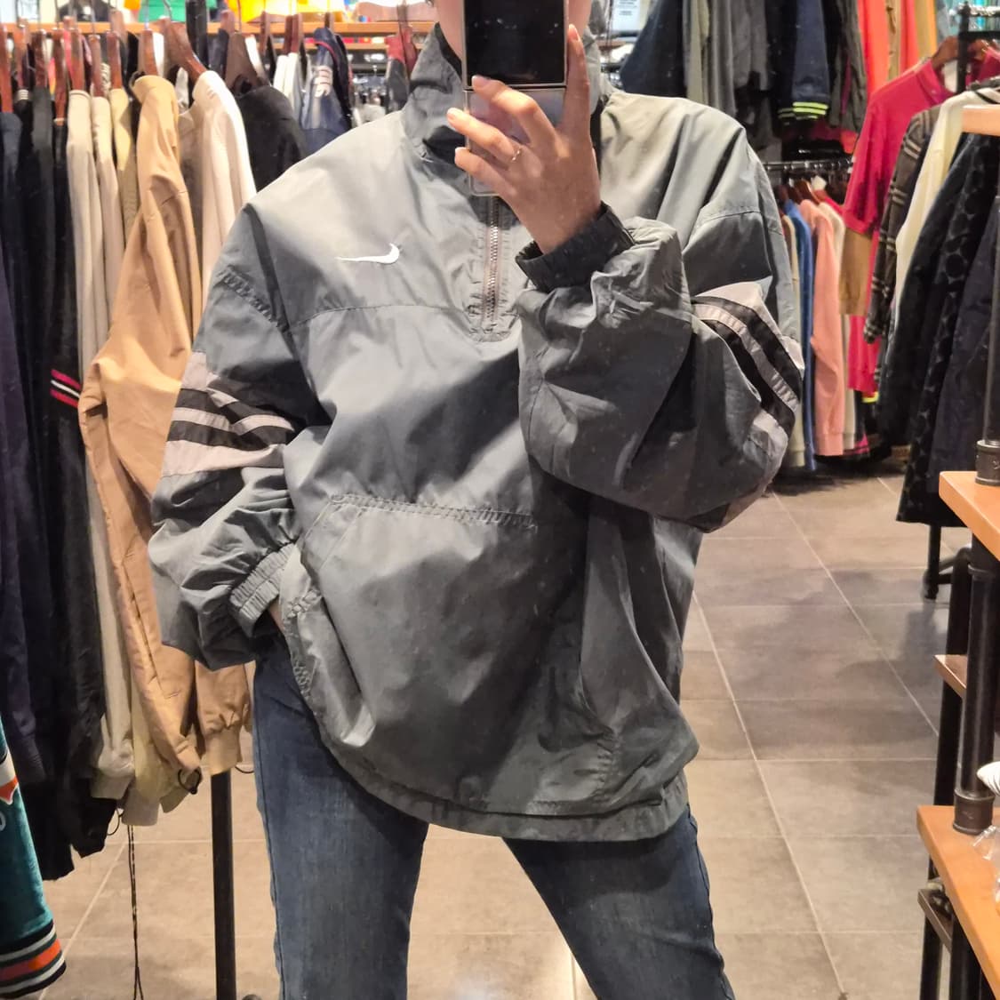 [NO.9] 나이키 반집업 바람막이 다크 그레이 상품이미지2